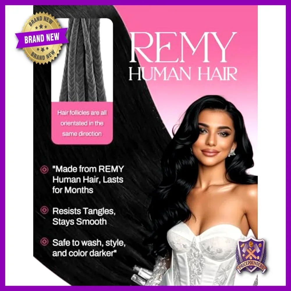 24 Inch Human Hair Extensions, Microlink Beads, Easy Install, 57g